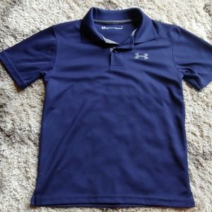 Boys size 7 Under Armour heatgear polo shirt